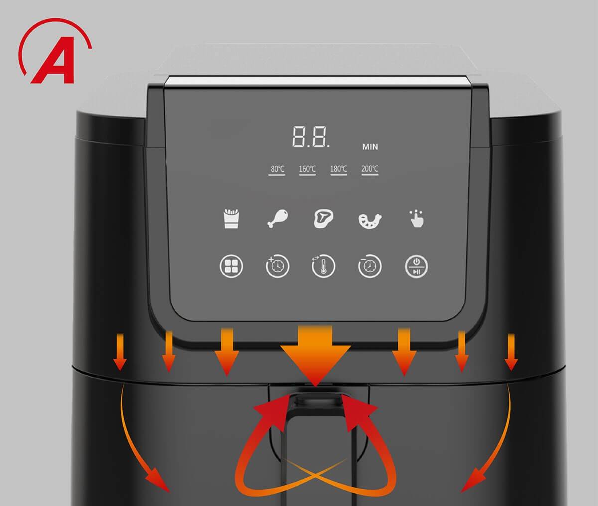 ARDES ARFRYA10L 5 literes Air Fryer forrólevegős sütő 27878