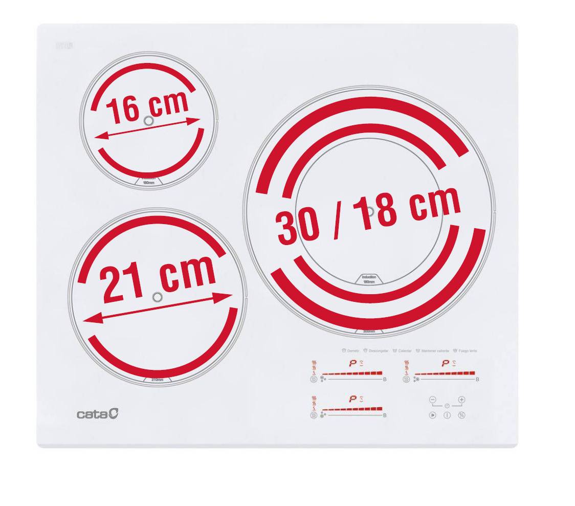 cata insb-6030 wh fehér indukciós kerámialap 27743