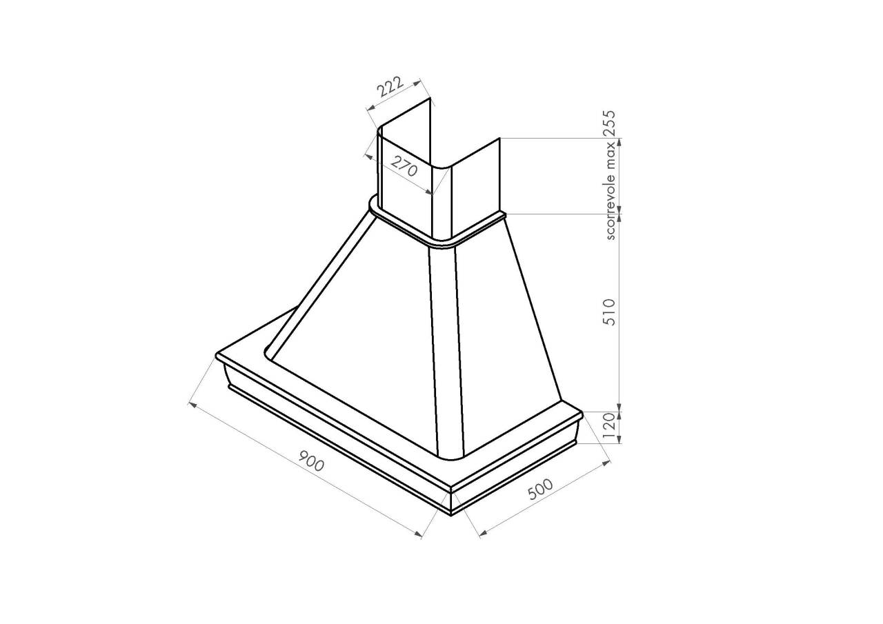 kdesign zoe 120 t500 rusztikus páraelszívó 26859