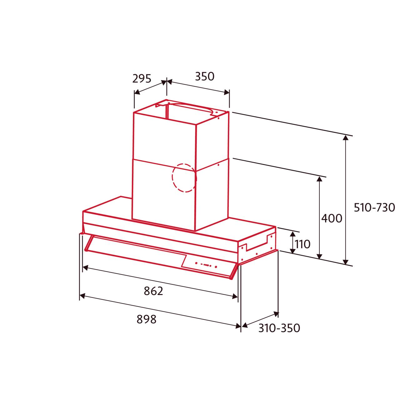 nodor 8353 bise inox elszívó 26575