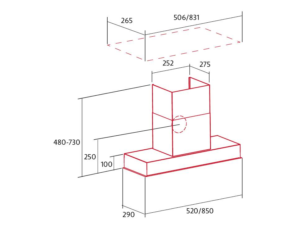 nodor 8356 cudo 520 inox elszívó 26584