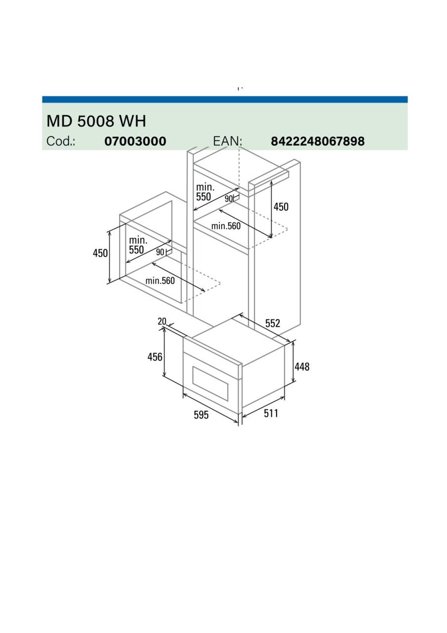 cata MD-5008 WH kompakt sütő 25306