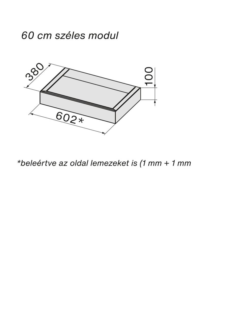 falmec Shelf 60 cm széles modul 25458