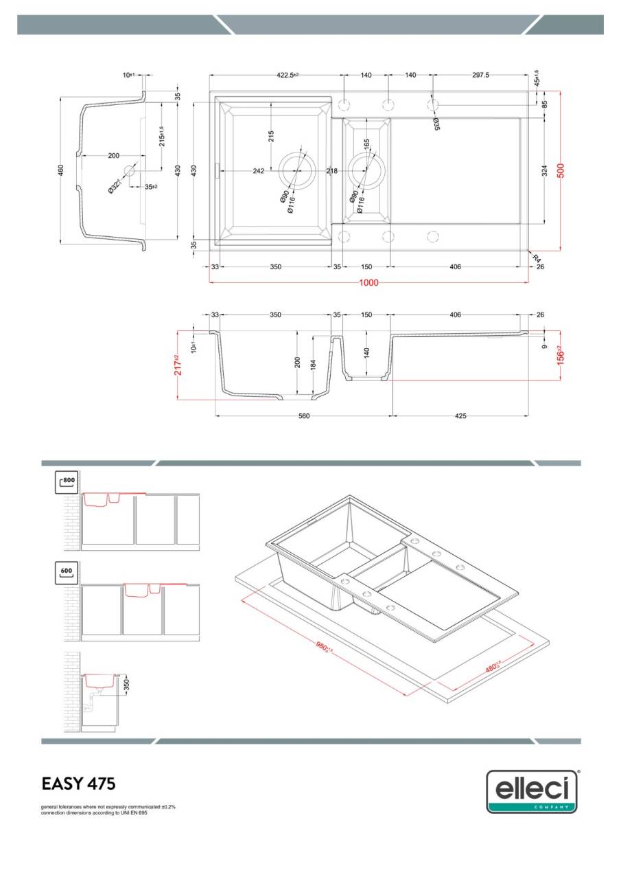 elleci easy 475 g43 mosogatótálca  23984