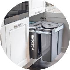 konyhai beépíthető szemetesek