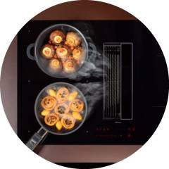 indukciós főzőlap beépített elszívóval