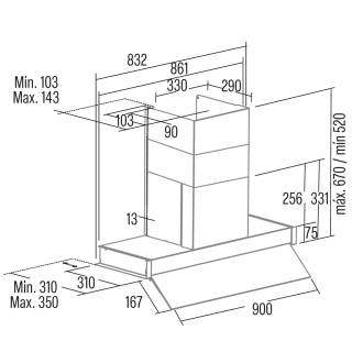 Cata MNV-90 GWH RENOVA PURA AIR elszívó beépített légtisztítóval