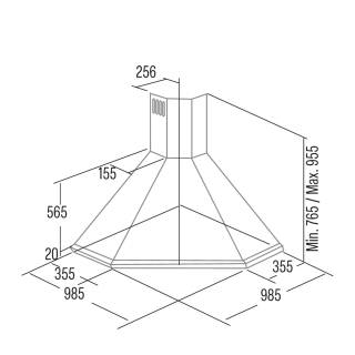 cata angolo x/d inox elszívó
