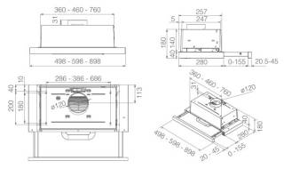 ELICA páraelszívó ELITE 14 LUX WH/A/50