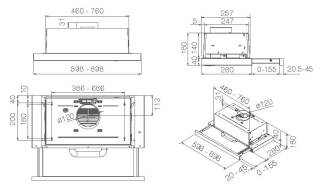 ELICA páraelszívó ELITE 14 LUX GRIX/A/60