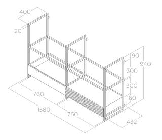 Elica páraelszívó OPEN SUITE BL MAT/F/160