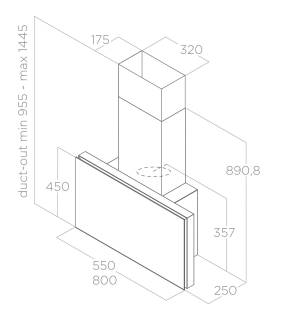 ELICA páraelszívó PLAT @ WH/F/80 PRF0165712A