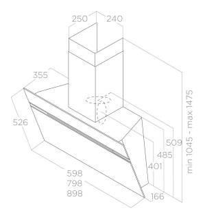 ELICA páraelszívó STRIPE @ WH/A/80