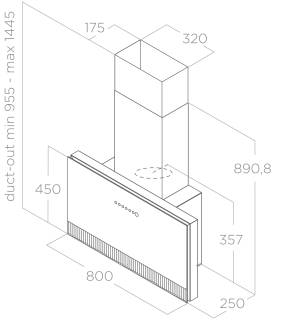 ELICA páraelszívó SUPER PLAT @ BL/F/80