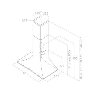 ELICA - Páraelszívó SWEET COPPER/F/85 + CAM PRF0167324