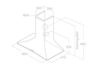 Elica páraelszívó SWEET PEACH FUZZ/F/85