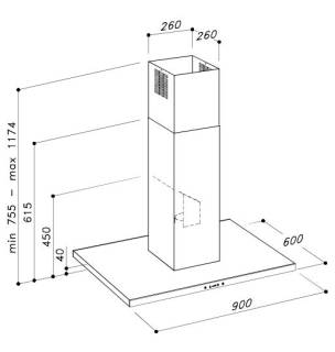 Sirius sil-24 tc tw inox sziget elszívó