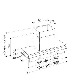 Sirius - Páraelszívó SLTC-928 TW 120 cm - Inox