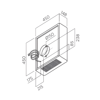 ELICA külső motor GME22 Pandora (külső falra)