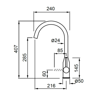 Elleci OUTLET- Csaptelep Adige Granitek G51 avena