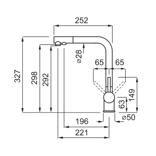 Elleci OUTLET - Csaptelep Tourmaline Granitek Nero G40 - Kiállított bemutató termék!