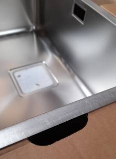 ELLECI OUTLET - Mosogatótálca rozsdamentes W-Square 500 54x44 1 m. Inox - Szépséghibás termék!