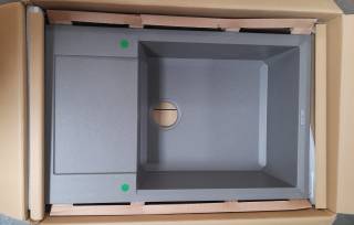 ELLECI OUTLET - Mosogatótálca Easy 310 78x50 Granitek 1 m. +cseppt. M73 Titanium