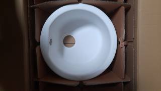 ELLECI OUTLET - Mosogatótálca FOX round Granitek 1 m. - Bianco G68 - Kiállított bemutató termék!