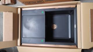 Elleci Mosogatótálca Easy Granitek 1 m. +cseppt. - Nero G40