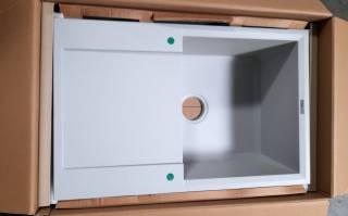 ELLECI OUTLET - Mosogatótálca Easy 300 79x50 Granitek 1 m. +cseppt. M79 Aluminium - Szépséghibás termék!