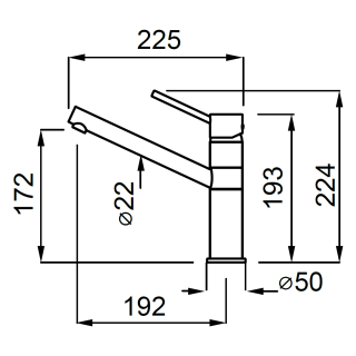 Elleci OUTLET - Csaptelep Sava Granitek M73 Titanium - Kiállított bemutató termék!