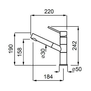 Elleci OUTLET - Csaptelep Reno Granitek G59 Antracite