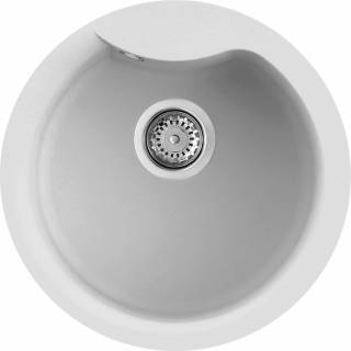 Elleci OUTLET - Mosogatótálca Ego ROUND G68 Bianco - Kiállított bemutató termék! 