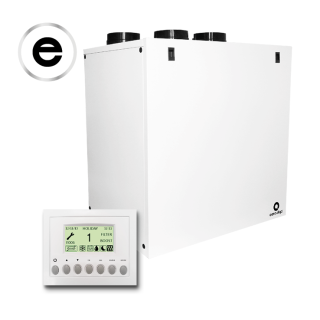 Aerauliqa QR-280E központi hővisszanyerős szellőztető entalpia hőcserélővel, LCD kijelzős vezérléssel