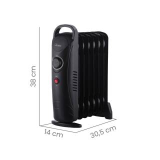 ARDES 4R07M2 Mini olajradiátor 7 tagos 800W fekete