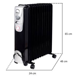 ARDES 4R11BTE Elektromos olajradiátor 11 tagos 2500W fekete