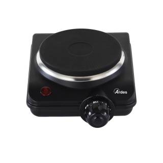 Ardes FOEL03 kompakt hordozható elektromos főzőlap fekete kivitelben.