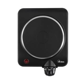 Ardes FOEL03 kompakt hordozható elektromos főzőlap fekete kivitelben.