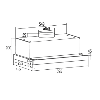 CATA - Páraelszívó TFB-5160 WH motor nélkül + MULTI Külső motor SEM1 T850