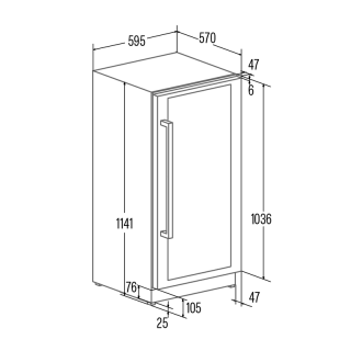 CATA - Borhűtő VI-59148 FS BK Fekete