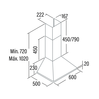CATA - Páraelszívó Omega 600 Fehér WH/L LED + hűtőtáska