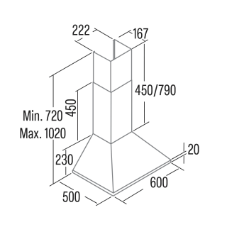 CATA - Páraelszívó Omega 600 Inox X/M + hűtőtáska