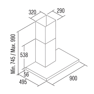 CATA - Páraelszívó Sygma 9010 BK motor nélkül + MULTI Külső motor SEM1 T850