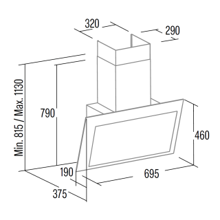 CATA - Páraelszívó Thalassa 700 GBK fekete + Fritőz 1D30