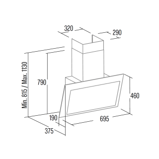 CATA - Páraelszívó Thalassa EVO 700 GWH Fehér