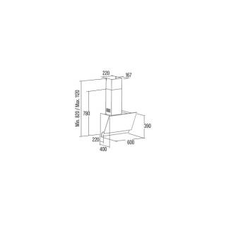 cata juno 600 xgwh led fehér elszívó