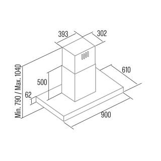 CATA - Páraelszívó Isla Legend 900 XGBK + CATA PROFESSIONAL edényszett