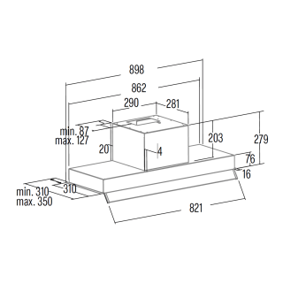 CATA - Páraelszívó Armonia 90 X - Inox