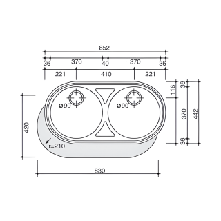 Cata OUTLET - Mosogatótálca R-2S AG - Kifutó termék!