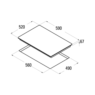 Cata OUTLET - Beépíthető főzőlap kerámia TN-604/A